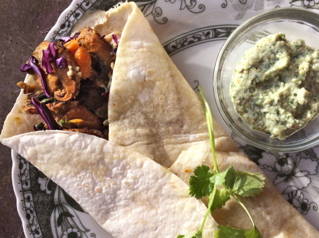 Indian wrap met chutney