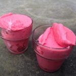 Aardbeien frozenyoghurt